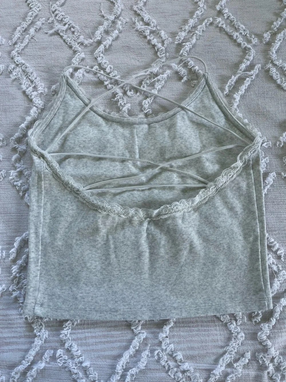 American Eagle Gray Cropped Tank Top - Picture 4 of 8